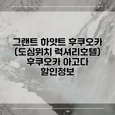그랜트 하얏트 후쿠오카 (도심위치 럭셔리호텔) 후쿠오카 아고다 할인정보