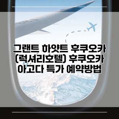 그랜트 하얏트 후쿠오카 (럭셔리호텔) 후쿠오카 아고다 특가 예약방법