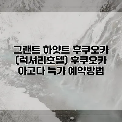 그랜트 하얏트 후쿠오카 (럭셔리호텔) 후쿠오카 아고다 특가 예약방법