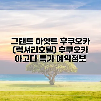 그랜트 하얏트 후쿠오카 (럭셔리호텔) 후쿠오카 아고다 특가 예약정보