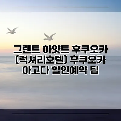 그랜트 하얏트 후쿠오카 (럭셔리호텔) 후쿠오카 아고다 할인예약 팁