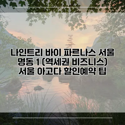 나인트리 바이 파르나스 서울 명동 1 (역세권 비즈니스) 서울 아고다 할인예약 팁