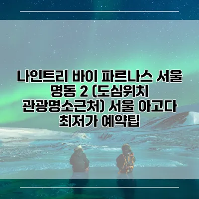 나인트리 바이 파르나스 서울 명동 2 (도심위치 관광명소근처) 서울 아고다 최저가 예약팁