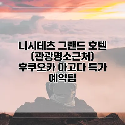 니시테츠 그랜드 호텔 (관광명소근처) 후쿠오카 아고다 특가 예약팁
