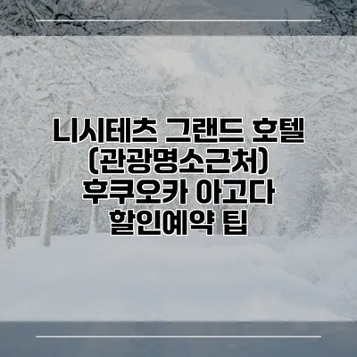 니시테츠 그랜드 호텔 (관광명소근처) 후쿠오카 아고다 할인예약 팁