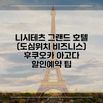니시테츠 그랜드 호텔 (도심위치 비즈니스) 후쿠오카 아고다 할인예약 팁