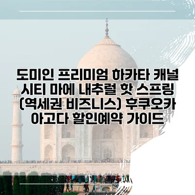 도미인 프리미엄 하카타 캐널 시티 마에 내추럴 핫 스프링 (역세권 비즈니스) 후쿠오카 아고다 할인예약 가이드