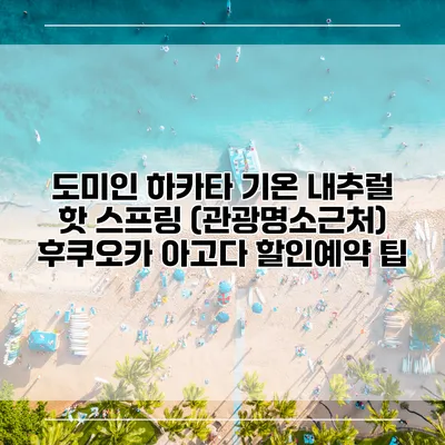 도미인 하카타 기온 내추럴 핫 스프링 (관광명소근처) 후쿠오카 아고다 할인예약 팁