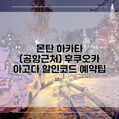 몬탄 하카타 (공항근처) 후쿠오카 아고다 할인코드 예약팁