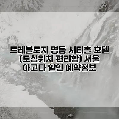 트레블로지 명동 시티홀 호텔 (도심위치 편리함) 서울 아고다 할인 예약정보