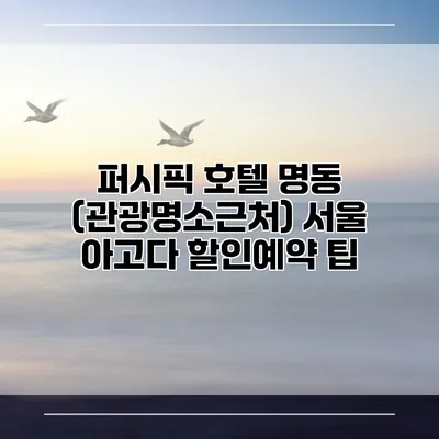 퍼시픽 호텔 명동 (관광명소근처) 서울 아고다 할인예약 팁