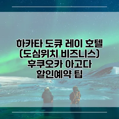 하카타 도큐 레이 호텔 (도심위치 비즈니스) 후쿠오카 아고다 할인예약 팁