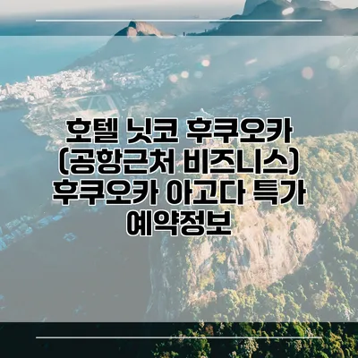 호텔 닛코 후쿠오카 (공항근처 비즈니스) 후쿠오카 아고다 특가 예약정보