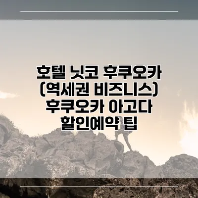 호텔 닛코 후쿠오카 (역세권 비즈니스) 후쿠오카 아고다 할인예약 팁
