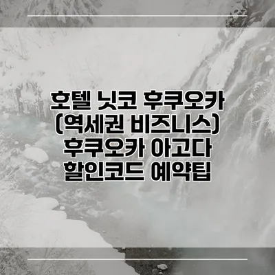 호텔 닛코 후쿠오카 (역세권 비즈니스) 후쿠오카 아고다 할인코드 예약팁