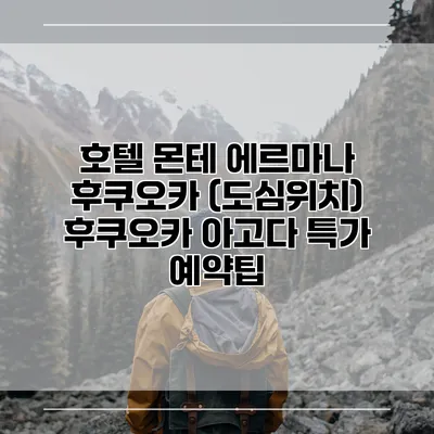 호텔 몬테 에르마나 후쿠오카 (도심위치) 후쿠오카 아고다 특가 예약팁