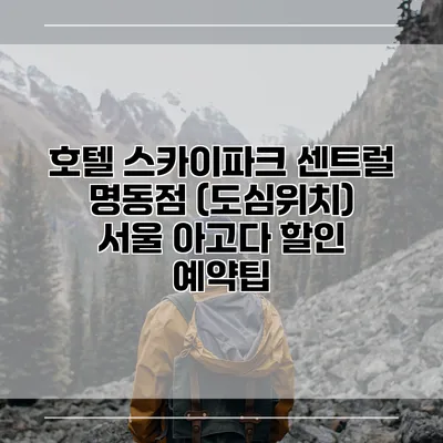 호텔 스카이파크 센트럴 명동점 (도심위치) 서울 아고다 할인 예약팁