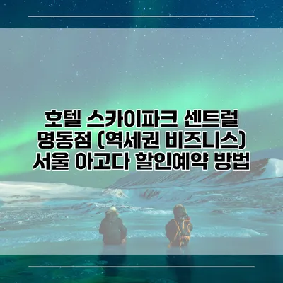 호텔 스카이파크 센트럴 명동점 (역세권 비즈니스) 서울 아고다 할인예약 방법