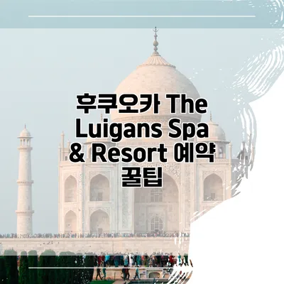 후쿠오카 The Luigans Spa & Resort 예약 꿀팁