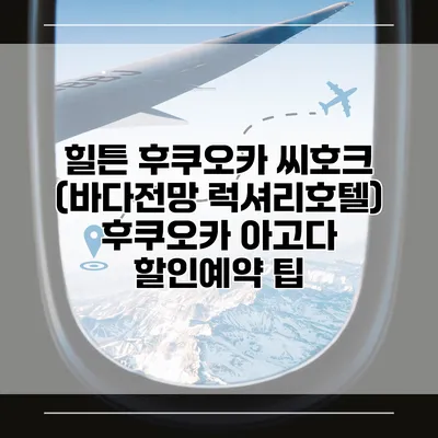 힐튼 후쿠오카 씨호크 (바다전망 럭셔리호텔) 후쿠오카 아고다 할인예약 팁